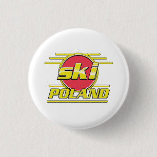 Badge Rond 2,50 Cm Logo Ski Pologne 80