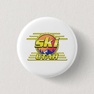 Badge Rond 2,50 Cm logo ski Utah années 80