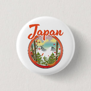 Badge Rond 2,50 Cm logo voyage Japon