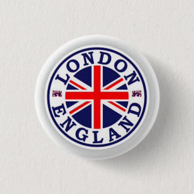 BADGE ROND 2,50 CM LONDRES ANGLETERRE NIP BADING UNION JACK (Devant)