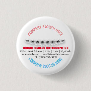 Badge Rond 2,50 Cm L'orthodontiste attache le bouton de promo de