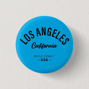 Badge Rond 2,50 Cm Los Angeles Californie