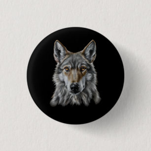 Badge Rond 2,50 Cm Loup