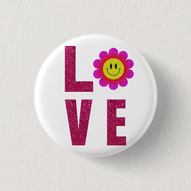Badge Rond 2,50 Cm Love Sunflower (Devant)