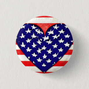 Badge Rond 2,50 Cm Love USA