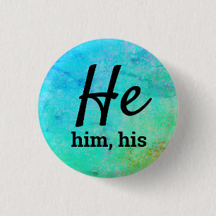 Badge Rond 2,50 Cm Lui, Lui, Ses Pronononounes