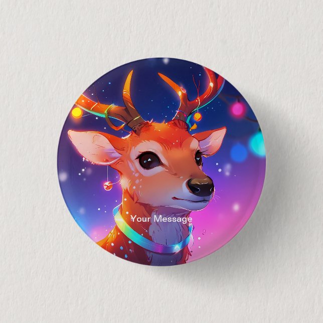 Badge Rond 2,50 Cm Lumière de Noël enchantée (Devant)