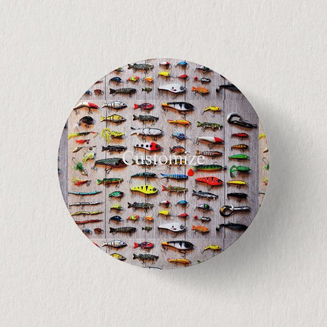 Badge Rond 2,50 Cm Lures de pêche classique Thunder_Cove (Devant)