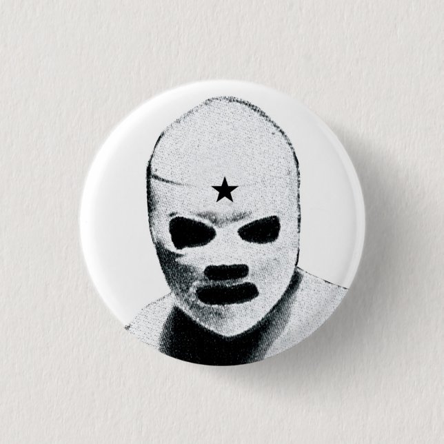 Badge Rond 2,50 Cm Lutteur mexicain (Devant)