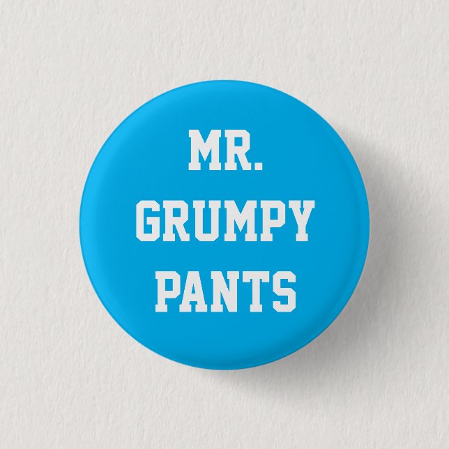 Badge Rond 2,50 Cm M. Grumpy Pants Button (Devant)