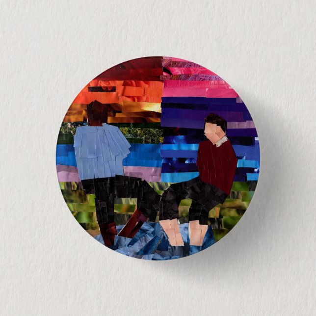 Badge Rond 2,50 Cm M. Rogers et officier Clemmons (Devant)