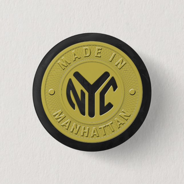 Badge Rond 2,50 Cm Made Manhattan (Devant)