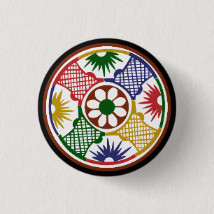 Badge Rond 2,50 Cm Mah Jongg Un Cercle