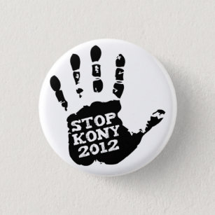 Badge Rond 2,50 Cm Main de Joseph Kony d'arrêt de Kony 2012