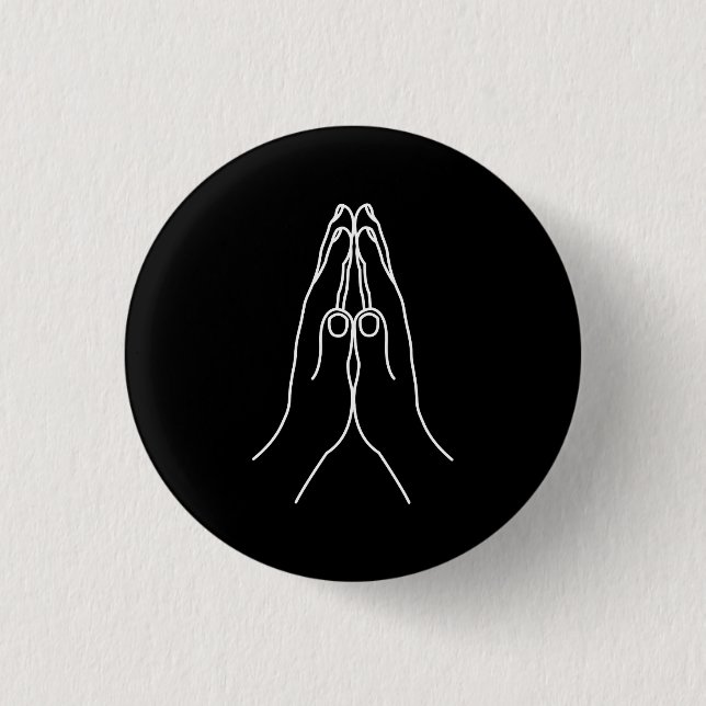 Badge Rond 2,50 Cm Mains de prière (Devant)