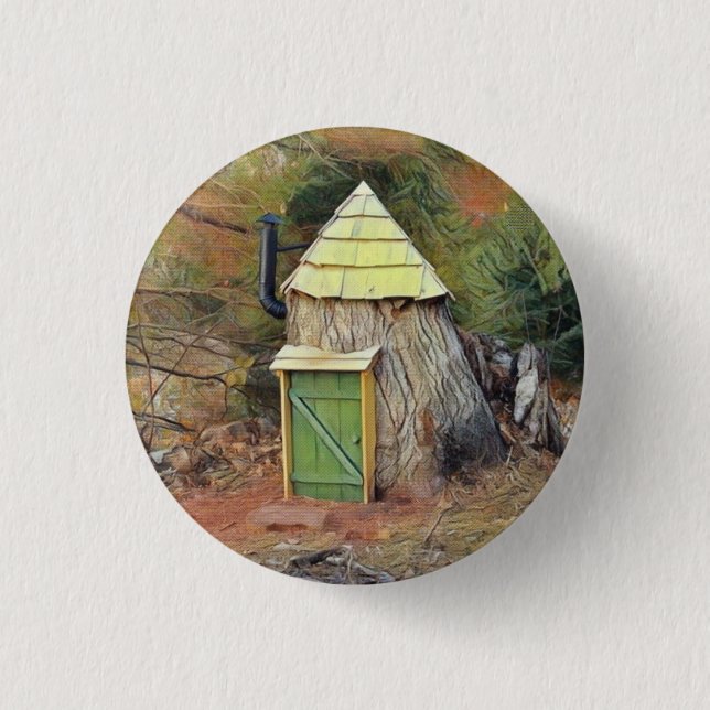 Badge Rond 2,50 Cm Maison Elf (Devant)