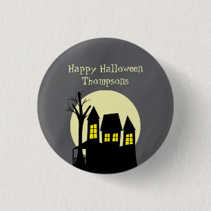 Badge Rond 2,50 Cm Maison hantée effrayante