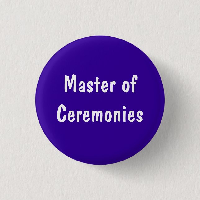 Badge Rond 2,50 Cm Maître des cérémonies (Devant)