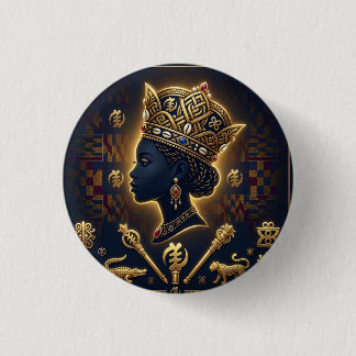 Badge Rond 2,50 Cm Majestic African queen portrait 