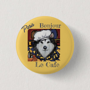 Badge Rond 2,50 Cm Malamute d'Alaska