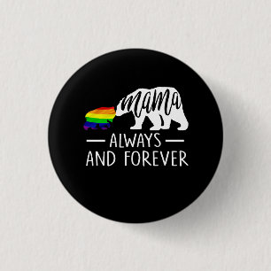Badge Rond 2,50 Cm Mama Bear Gay Lesbienne Trans Bi Pride Maman Lgb