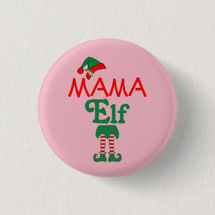 Badge Rond 2,50 Cm Mama Elf