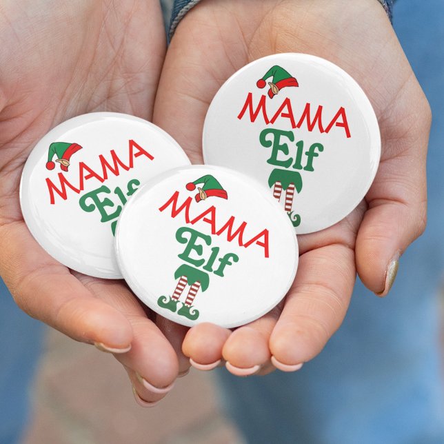 Badge Rond 2,50 Cm Mama Elf (Créateur téléchargé)