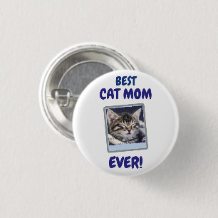 BADGE ROND 2,50 CM MAMAN CHAT PERSONNALISÉE FÊTE DES MÈRES JOURNÉE CH