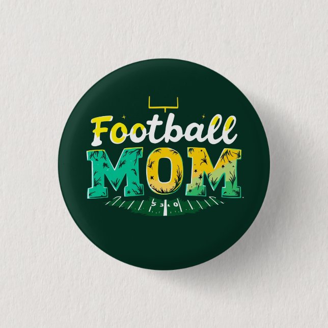 Badge Rond 2,50 Cm Maman de football (Devant)