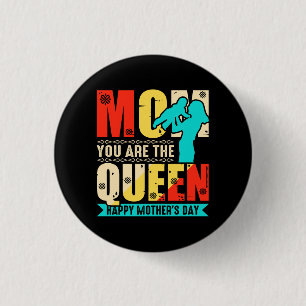 Badge Rond 2,50 Cm Maman Tu Es La Reine