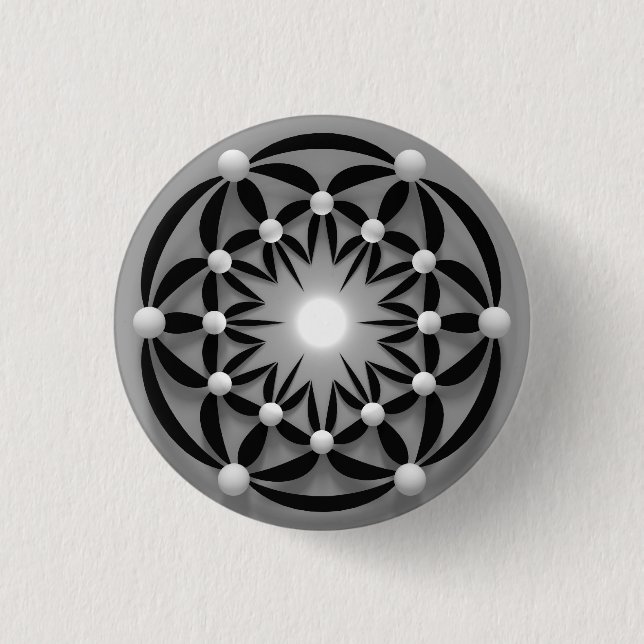 Badge Rond 2,50 Cm Mandala (Devant)