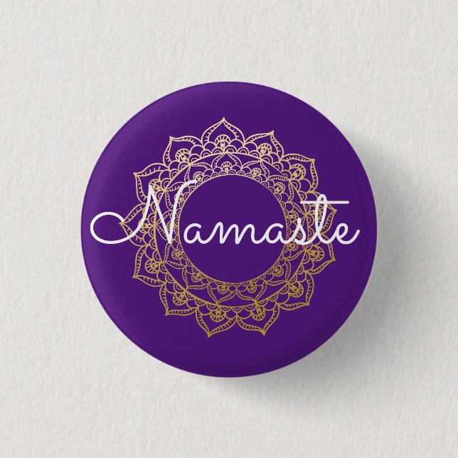 Badge Rond 2,50 Cm Mandala de Namaste (Devant)