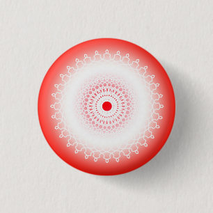 Badge Rond 2,50 Cm Mandala rouge