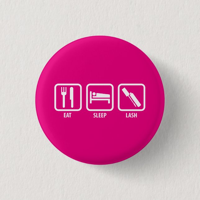 Badge Rond 2,50 Cm Mangez, dormez, fouettez - le mascara 3D (Devant)