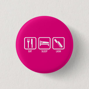 Badge Rond 2,50 Cm Mangez, dormez, fouettez - le mascara 3D