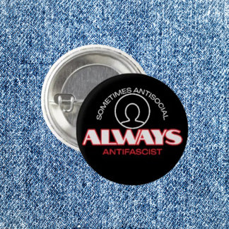 Badge Rond 2,50 Cm Manifestation de taille poche : Bouton antifascist