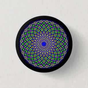 Badge Rond 2,50 Cm Mardi Gras Folie