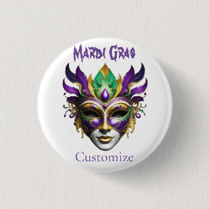 Badge Rond 2,50 Cm Mardi Gras Masque Thunder_Cove