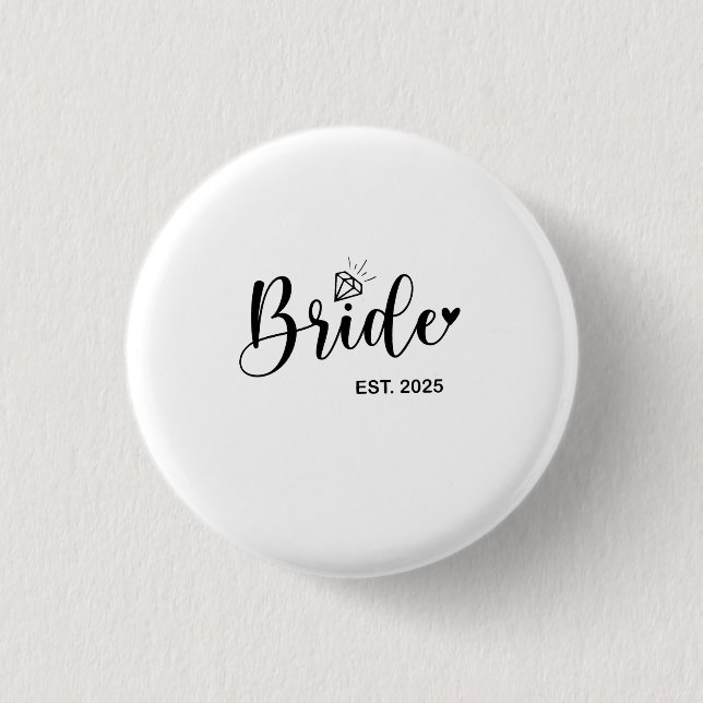 Badge Rond 2,50 Cm Mariage 2025 Annonce de mariage de printemps  (Devant)