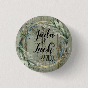 Badge Rond 2,50 Cm Mariage de courroie feutrée rustique