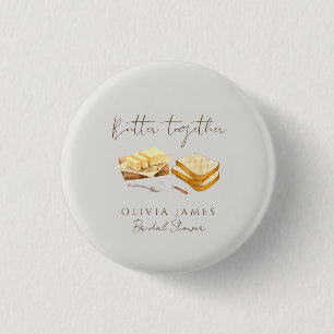 Badge Rond 2,50 Cm Mariage élégant pain et beurre