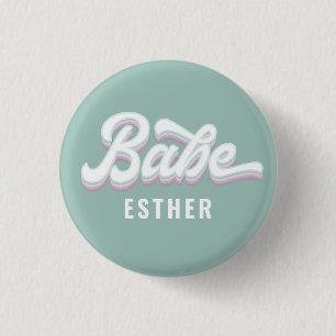 Badge Rond 2,50 Cm Mariage funky rétro années 80 pastel bébé enterrem