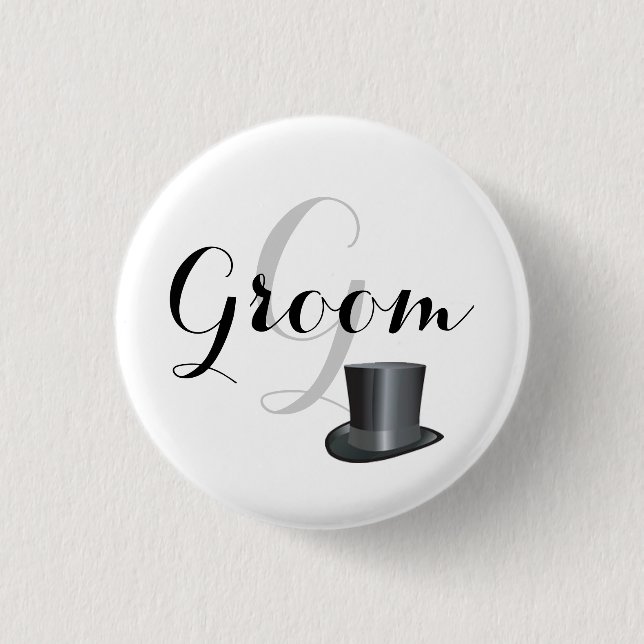 Badge Rond 2,50 Cm Marié fait sur commande épousant les insignes (Devant)