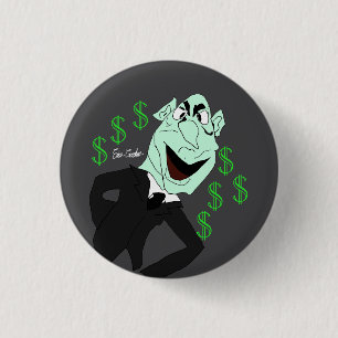 Badge Rond 2,50 Cm marionnette de cadre dirigeant d'entreprise verte