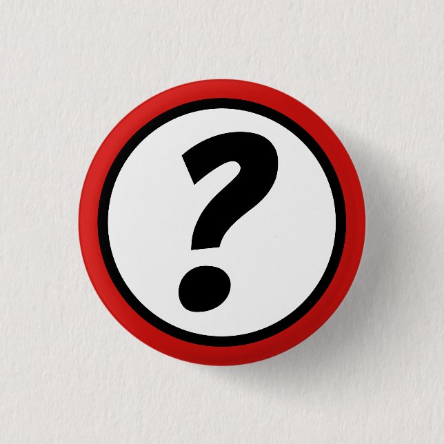 Badge Rond 2,50 Cm Marque de question (Devant)