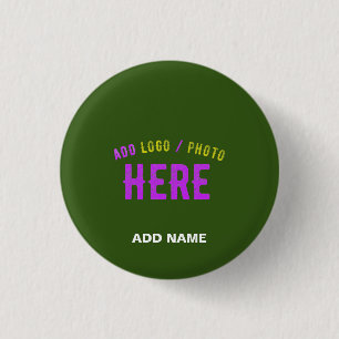 BADGE ROND 2,50 CM MARQUE MODERNE MODERNE VERTE DE FORÊT MODERNE VÉRI