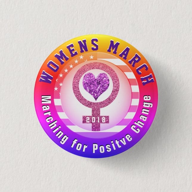Badge Rond 2,50 Cm Mars des femmes (Devant)