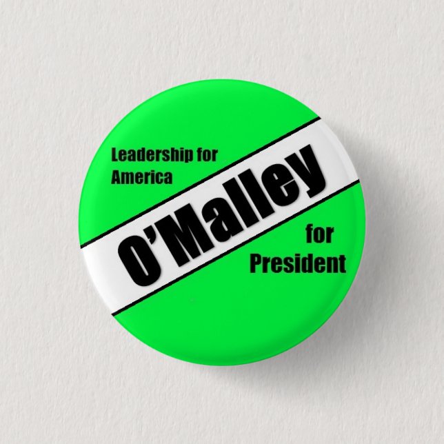 Badge Rond 2,50 Cm Martin O'Malley 2016 (Devant)