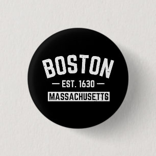 Badge Rond 2,50 Cm Massachusetts de Boston
