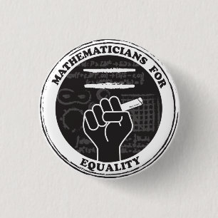 Badge Rond 2,50 Cm Mathéaticians pour Equality Button